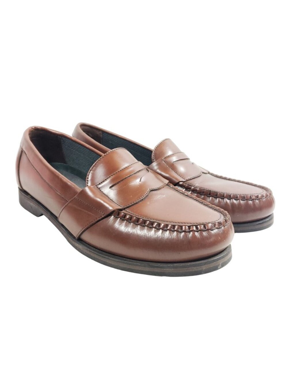 G.H. Bass & Co. Mens Size 12 EE Grant Penny Loafers Brown Leather Slip-On